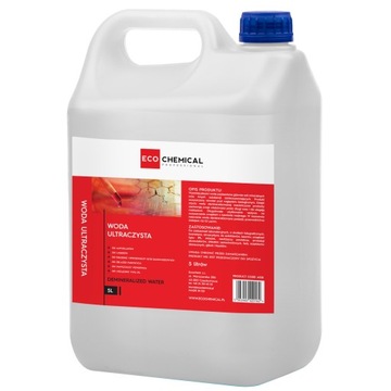 WODA DEMINERALIZOWANA 4x5l ULTRACZYSTA BADANIA