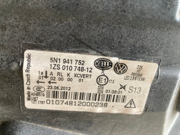 ЛАМПА VW TIGUAN I 5N1 LIFT 11-15 BI XENON LED 5N1941752