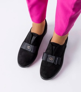 Czarne wsuwane półbuty Mutton 39