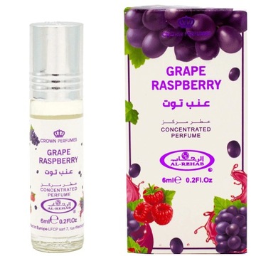 PERFUMY DAMSKIE AL-REHAB GRAPE RASPBERRY WINOGRONA OWOCOWE KWIATOWE OLEJEK