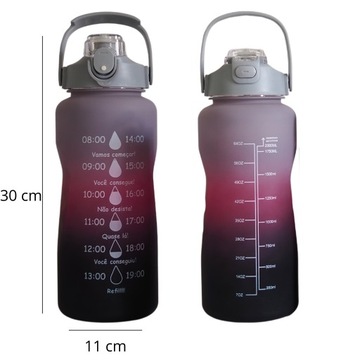 Бутылка для воды с мотивирующим мерным стаканчиком и весами, набор 3-в-1, красочная