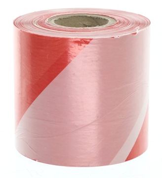 ПРЕДУПРЕЖДАЮЩАЯ ЛЕНТА БЕЛАЯ КРАСНАЯ 200м СУПЕР ПРОЧНАЯ