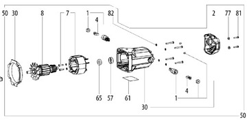 Двигатель в сборе Метабо КГС 254 М 02540000