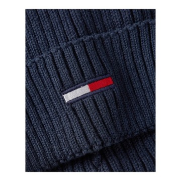 TOMMY HILFIGER GIFTBOX CZAPKA ZIMOWA+SZALIK TJM FLAG BEANIE & SCARF GRANAT