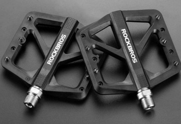 PEDAŁY ROWEROWE PLATFORMOWE KOMPLET ALUMINIUM MTB UNIWERSALNE PINY L+P