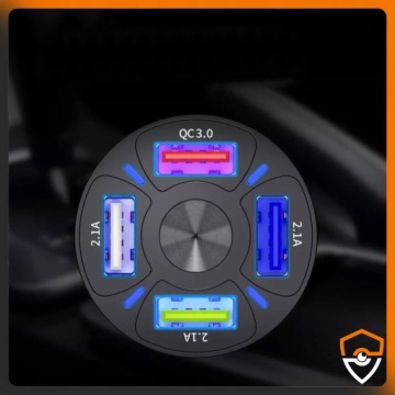 Автомобильное быстрое зарядное устройство 4xUSB QUICK CHARGE 3