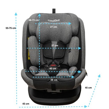 Вращающееся на 360° автокресло ISOFIX 0–36 кг
