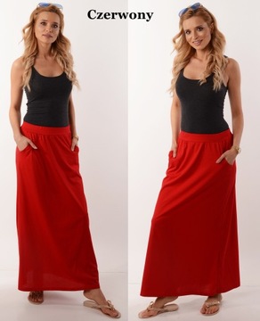 ДЛИННАЯ ЮБКА МАКСИ С КАРМАНАМИ, прямая - ЦВЕТА
