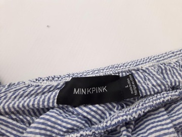 MINKPINK luźna modna SUKIENKA hiszpanka PASKI na lato _ L