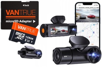 REJESTRATOR VANTRUE N4 PRO 3CH 3 KAMERY + KARTA VANTRUE 128GB