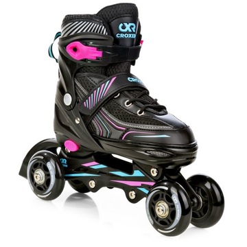 Роликовые коньки Роликовые коньки Регулируемые 4 в 1 Croxer Optima Mint/Pink 31-34 Abec7