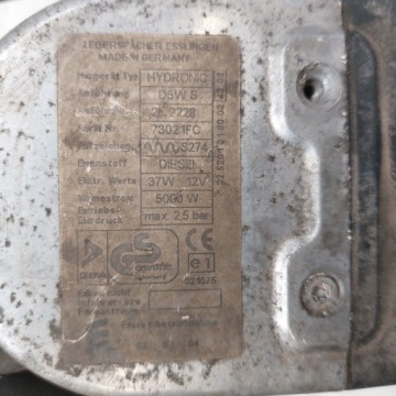 EBERSPACHER B5WS DIESEL 37W СТОЯНОЧНЫЙ ОБОГРЕВ