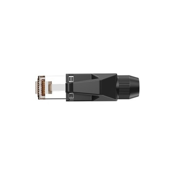 Wtyk typu RJ45 z osłoną Roxtone RJ45C5E-PHBN
