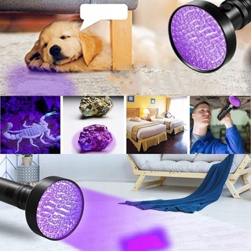 УФ ФОНАРЬ 100LED УЛЬТРАФИОЛЕТОВЫЙ ЯНТАРНЫЙ + ОЧКИ