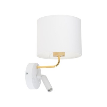 TK Lighting Kinkiet z lampką do czytania RICHI E27+LED 3W 4000K - biały/zło