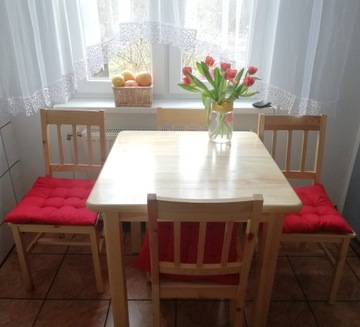 SOLIDNY Stół kuchenny STOLIK do kuchni sosnowy 80x80 PREZENT NA WYMIAR