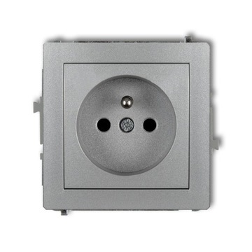 Gniazdo Elektryczne 7DGP-1z Karlik Deco srebrny metalik