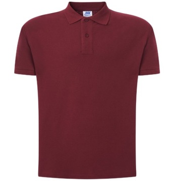 KOSZULKA POLO MĘSKA JHK 210 BURGUND XXL