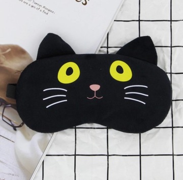 МАСКА ДЛЯ СНЯТИЯ ДЛЯ ГЛАЗ РАССЛАБЛЯЮЩАЯ КОШКА БАРХАТ ОЛДМАН НА Резинке