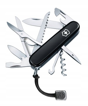 Victorinox 1.3713.3, Карманный нож Huntsman ALL BLACK, 91мм, 15 функций + кулон