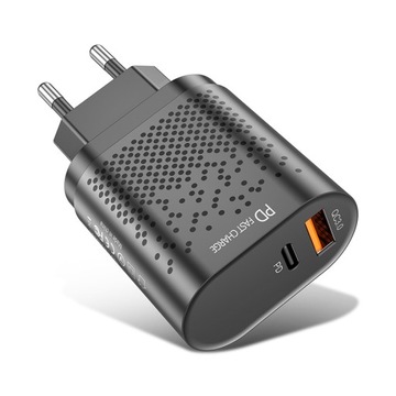 Зарядное устройство USB Type C 65Вт, PPS, 2 порта, быстрое