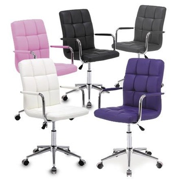 ВРАЩАЮЩИЙСЯ ОФИСНЫЙ СТУЛ ДЛЯ МОЛОДЕЖИ ИЗ БЕЛОЙ ЭКО КОЖИ