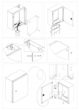 Электрическая коробка Распределительный щит Металлический корпус 50x40x15