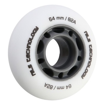 КОМПЛЕКТ КОЛЕС NILS ДЛЯ РОЛИКОВЫХ КОНЬКОВ, БЕЛЫЙ, 64MM 82A, НАБОР ИЗ 4 ПРЕДМЕТОВ, ПРОЧНЫЕ