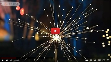 2x уличная солнечная садовая лампа одуванчик Fireworks 120 LED, набор из 2 шт.
