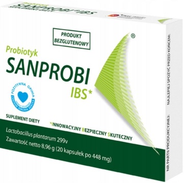 PROBIOTYK Sanprobi IBS JELITA BIEGUNKA WZDĘCIA ZAPARCE GAZY BÓLE BRZUCHA