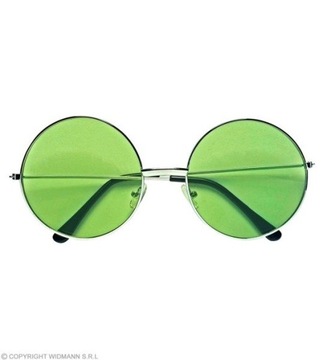 OKULARY BIG MAXI LENONKI ZIELONE LATA 70 HIPPIS