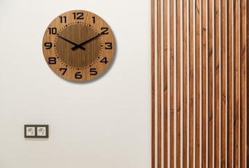 СОВРЕМЕННЫЕ НАСТЕННЫЕ ЧАСЫ 50 СМ ДРАКОН ИНТЕРЬЕР ДЕРЕВО БОЛЬШИЕ ЦИФРЫ