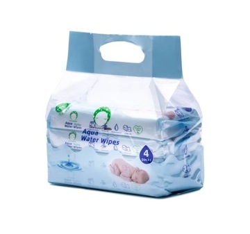 Chusteczki wodne Aqua Water Wipes, 4x50szt