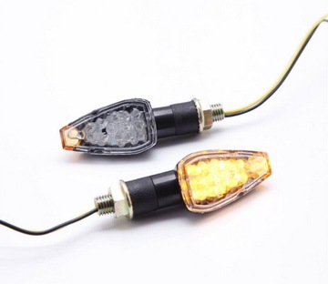2x Sygnalizacja Kierunkowskazy Chromowane Bullet Retro 12V Uniwersalne