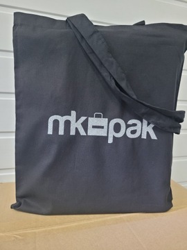 TORBA BAWEŁNIANA twój nadruk logo czarna 25 szt