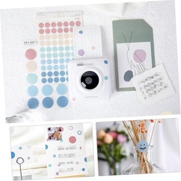 7 комплектов точечных наклеек, круглые наклейки, самоклеящиеся тетради, 6x6 Zn