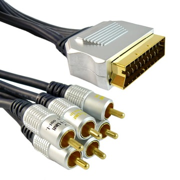 Kabel SCART EURO na 6 wtyków RCA cinch