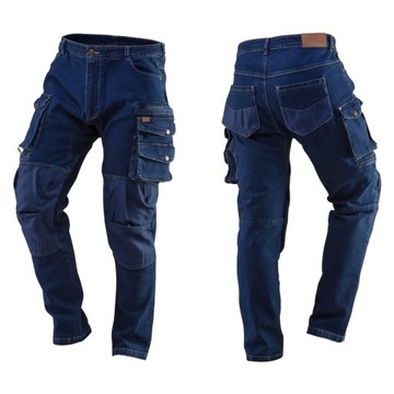SPODNIE ROBOCZE NEO JEANS STRETCH 5 kieszeni XL