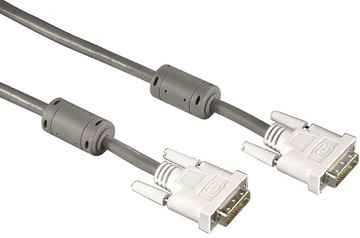 Kabel Przewód do monitora DVI-D Dual Link HAMA FullHD 1,8m Ferryt