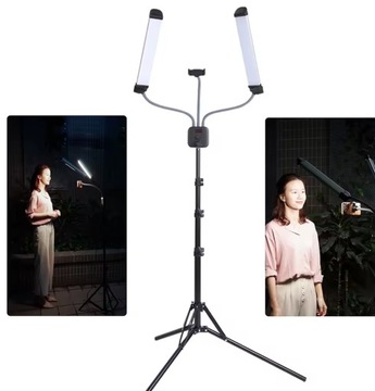 ГОВНАЯ ДВОЙНАЯ КОСМЕТИЧЕСКАЯ ЛАМПА 40ВТ 3000К ДЛЯ МАКИЯЖА ДЛЯ РЕСНИЦ LED ШТАТИВ