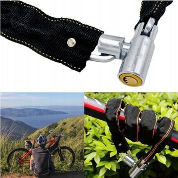 ВЕЛОСИПЕДНЫЙ ЗАМОК ВЕЛОСИПЕДНЫЙ ЗАМОК КЛЮЧ БЕЗОПАСНОСТИ ПРОЧНЫЙ КАБЕЛЬ