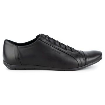 BUTY MĘSKIE CASUAL SKÓRZANE C23 CZARNY 45