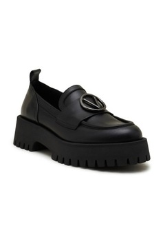 VALENTINO Czarne loafersy Thory 37