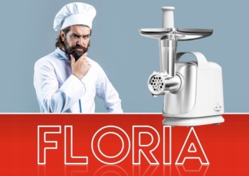 ЭЛЕКТРИЧЕСКАЯ РЕВЕРСИВНАЯ МЯСОРУБКА, БЕЛАЯ МОЩНАЯ 1300ВТ