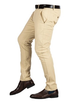Spodnie męskie CHINOSY materiałowe HILTON r.32