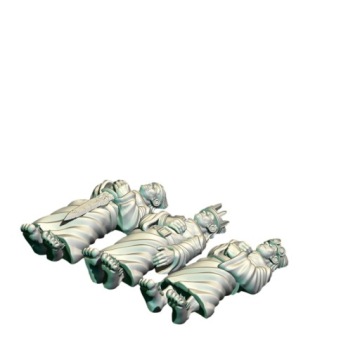 Sleeping Halflings - x3 LOTR MESBG