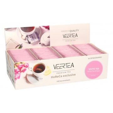 Herbata Biała z Różą VEERTEA White Tea Rose 100szt