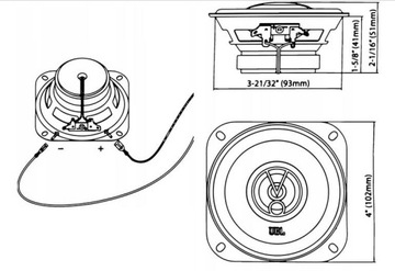 ДИНАМИКИ JBL STAGE 1 41F / коаксиальные двухполосные - 10 см / 125 Вт