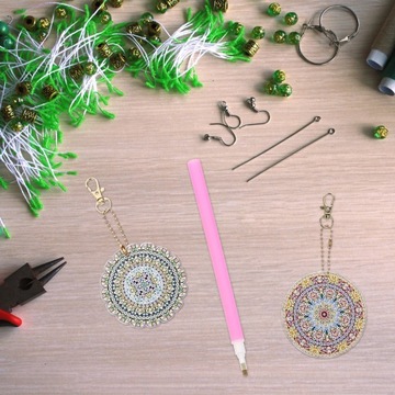 1 комплект DIY алмазный брелок для ключей ni