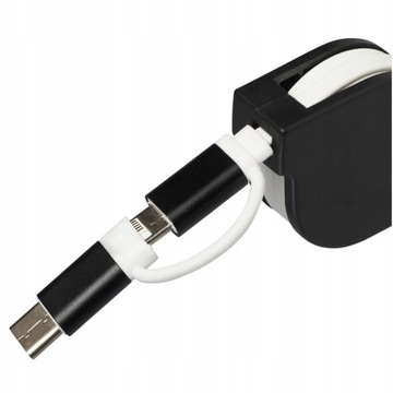 КАБЕЛЬ MICRO USB USB-C TYPE-C с перемоткой, 85 см, TYPE C 3IN1